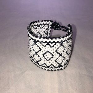 Tribal Designs Open Diamond Cuff